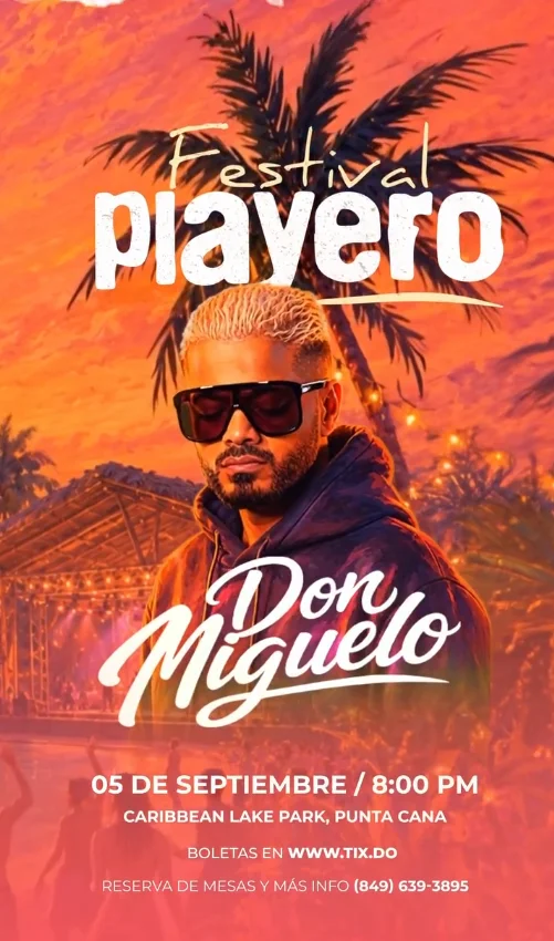 Cartel de Festival Playero se gozará con Don Miguelo